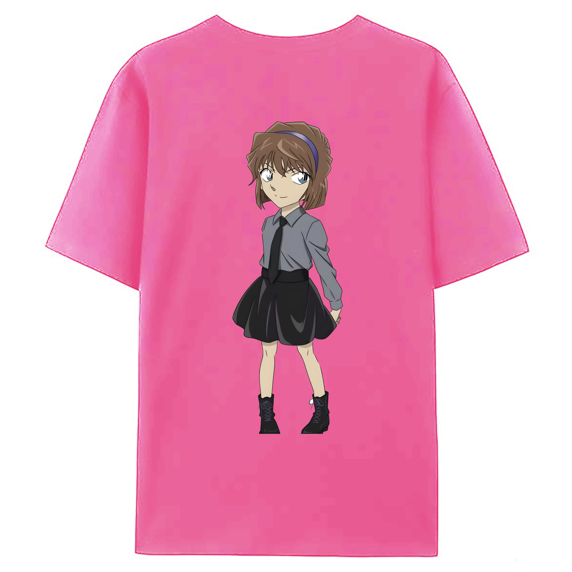 （画像用） 名探偵コナン 灰原 哀 はいばら あい Detective Conan Anita Hailey、Vi Graythorn Haibara Ai レディース半袖Tシャツ(バックプリント)